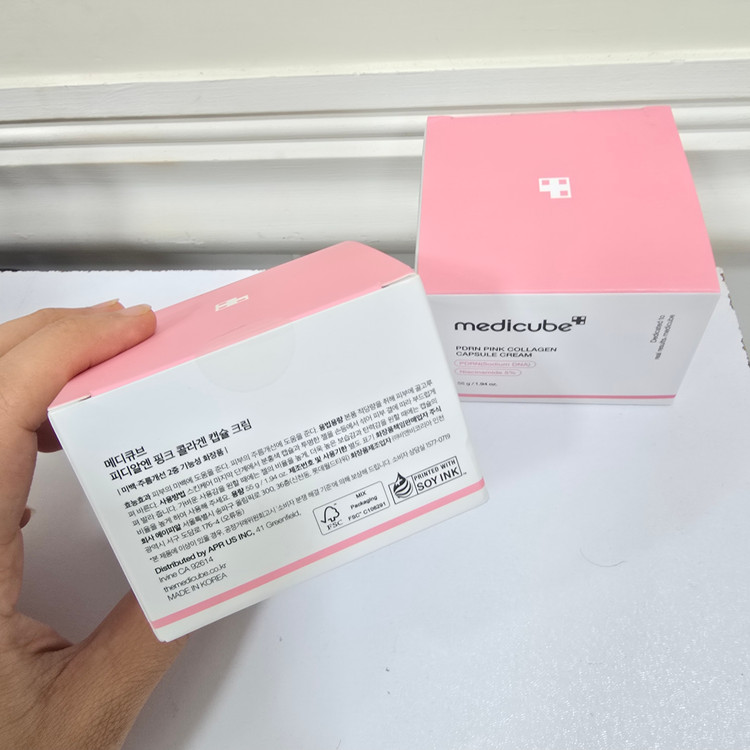 کرم کپسول کلاژن صورتی مدی کیوب مدل PDRN Pink Collagen Capsule Cream حجم 55 میل