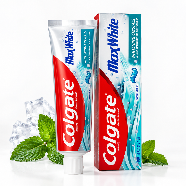 خمیردندان سفید کننده کلگیت مدل MaxWhite Whitening Crystals حجم 100 میل